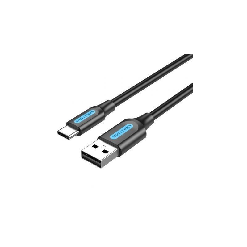 Cable USB 2-0 Tipo-C Vention COKBI- USB Macho - USB Tipo-C Macho- Hasta 60W- 480Mbps- 3m- Gris