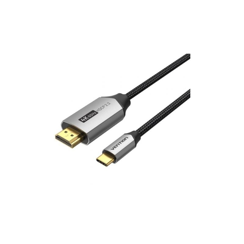 Cable Conversor HDMI 2-0 4K Vention CRBBF- USB Tipo-C Macho - HDMI Macho- 1m- Negro