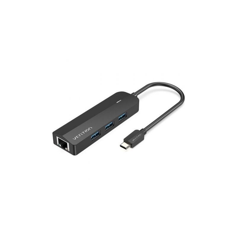 Docking USB Tipo-C Vention TGPBB- 3xUSB- 1xRJ45- 1xMicro B PD- Negro