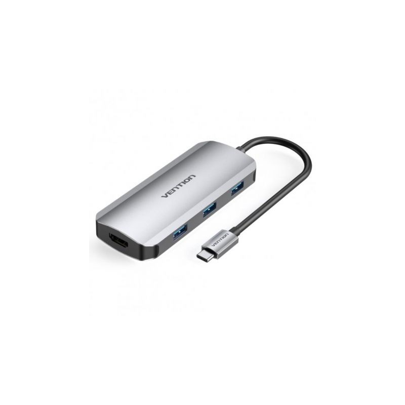 Docking USB Tipo-C Vention TOFHB- 1xHDMI- 3xUSB- 1xUSB Tipo-C- 1xUSB Tipo-C PD