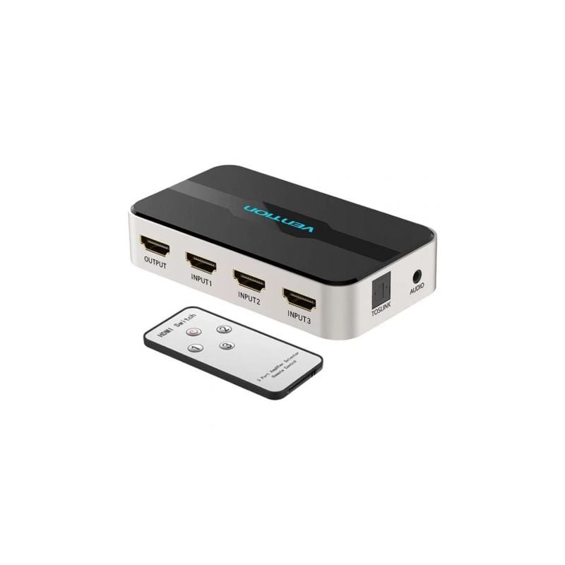 Duplicador HDMI Vention AFJH0- 3x HDMI Hembra - HDMI Macho - 1x Audio