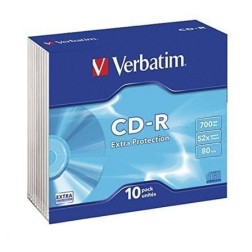 CD-R Verbatim Datalife 52X- Estuche delgado-10uds