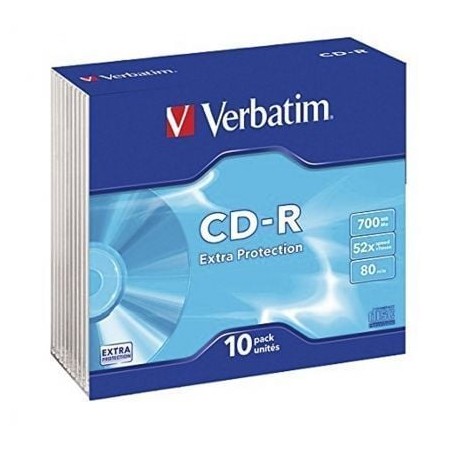 CD-R Verbatim Datalife 52X- Estuche delgado-10uds