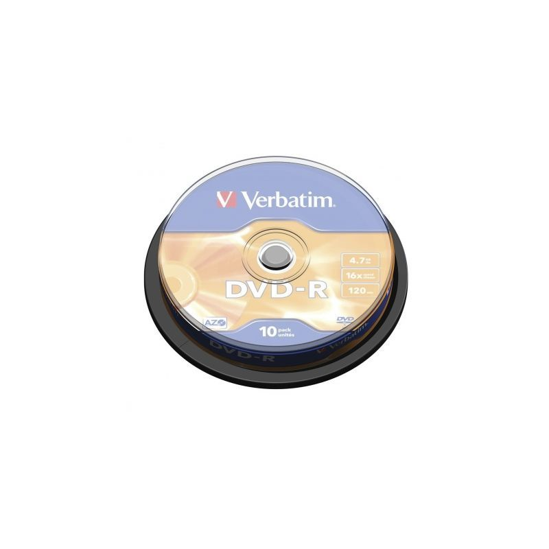 DVD-R Verbatim Advanced AZO 16X- Tarrina-10uds