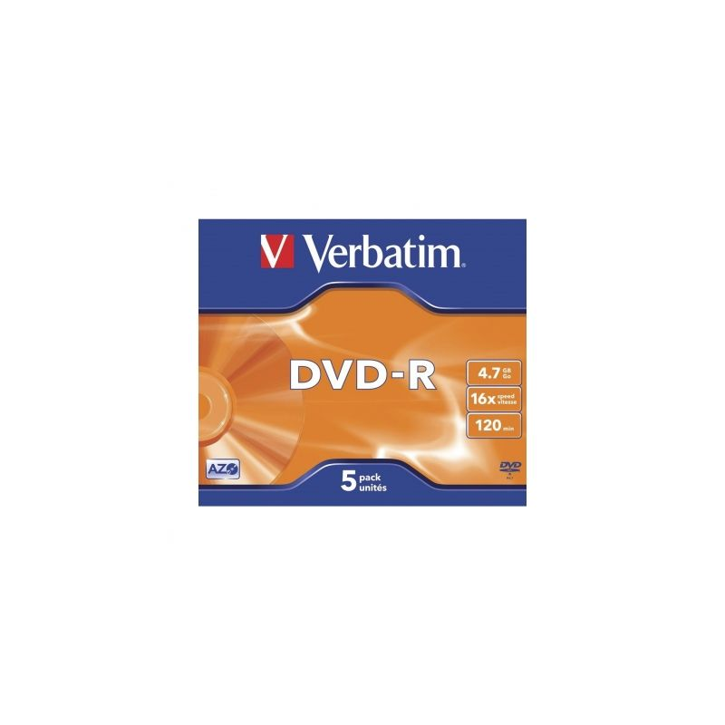 DVD-R Verbatim Advanced AZO 16X- Caja-5uds