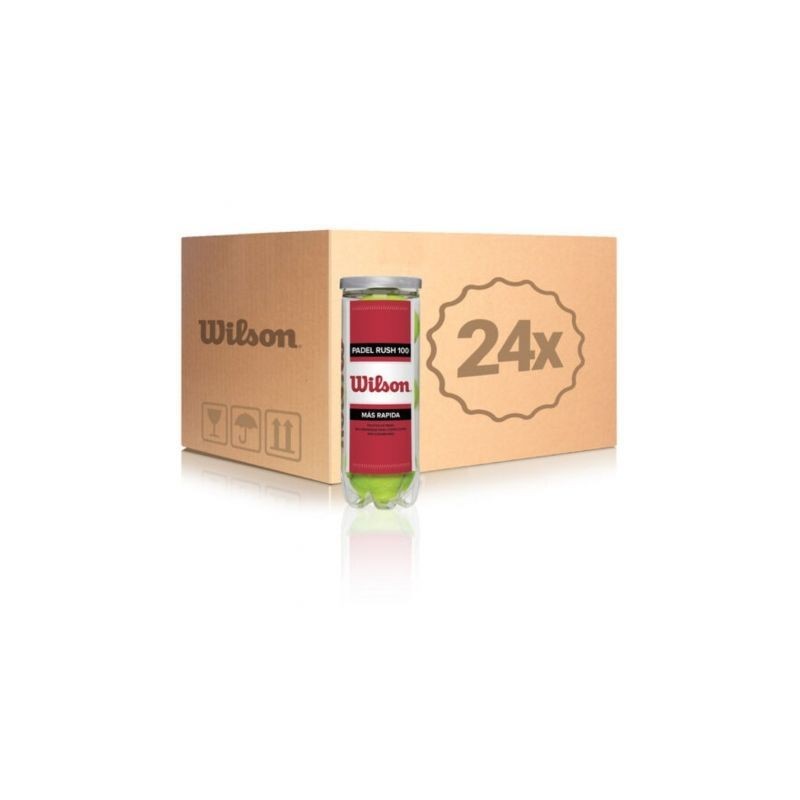 Cajón Bolas Wilson Rush 100- 24 packs de 3 unidades