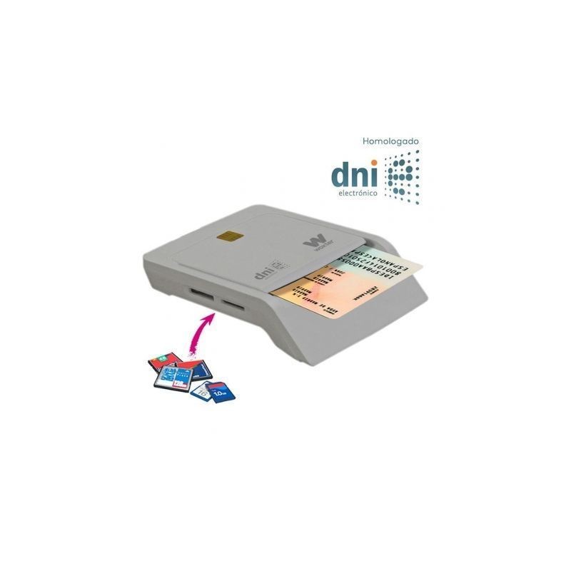 Lector de DNI y Tarjetas Woxter PE26-147- Blanco- USB 2-0