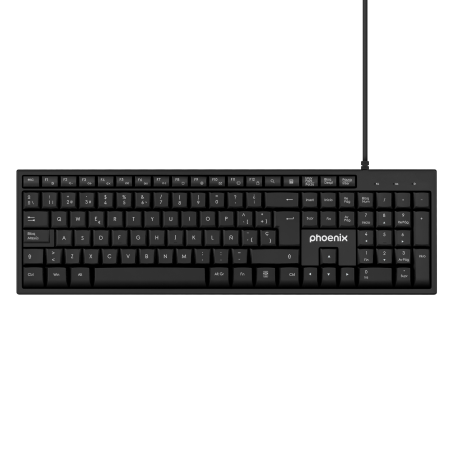 Phoenix k100 teclado multimedia usb negro