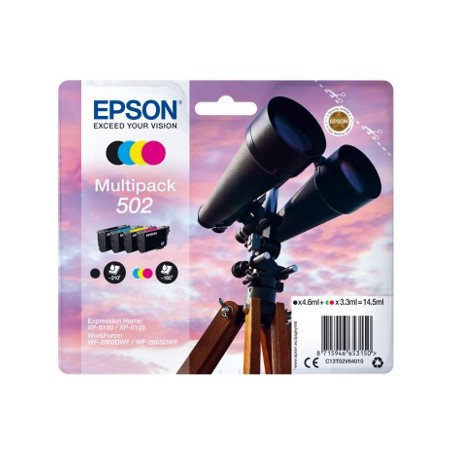 Multipack tinta epson 502 c13t02v64010 negro