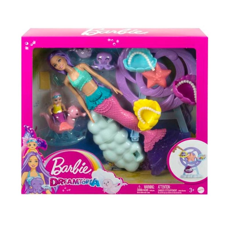 Muñeca barbie mattel sirena juego cuidado