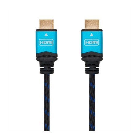 Cable HDMI 2-0 4K Nanocable 10-15-3705- HDMI Macho - HDMI Macho- 5m- Negro- Azul