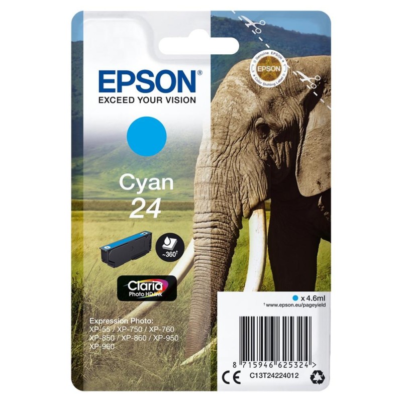 Cartucho tinta epson 24 cian