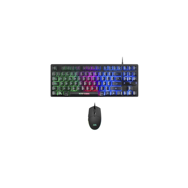 Pack Gaming Mars Gaming MCPTKLES- Teclado + Ratón Óptico