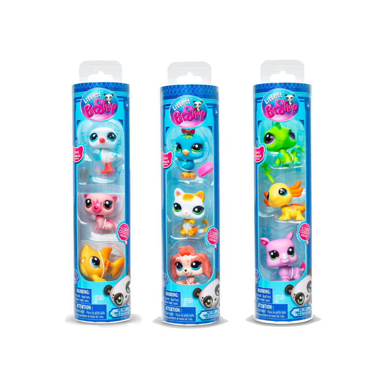 Mascotas little pet shop pack 3