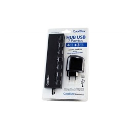 HUB USB COOLBOX USB 7 PUERTOS (4 USB3-0) CON ALIMENTACION