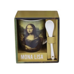 Taza cerámica con cuchara enesco mona