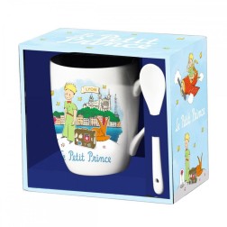 Taza cerámica con cuchara enesco el