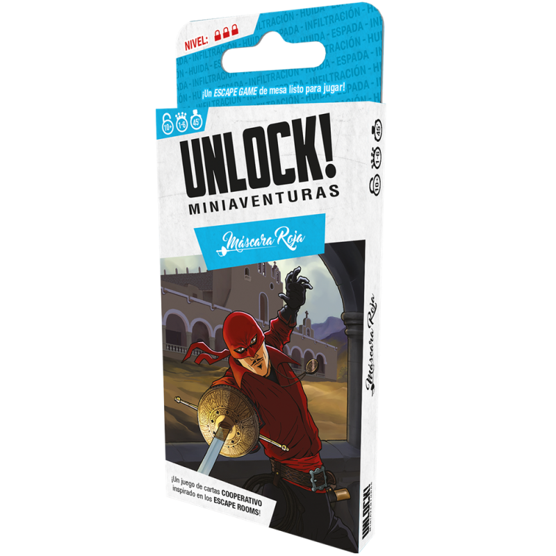 Juego mesa unlock! miniaventuras máscara roja