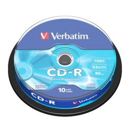 Verbatim cd - r 700mb 52x tarrina 10uds