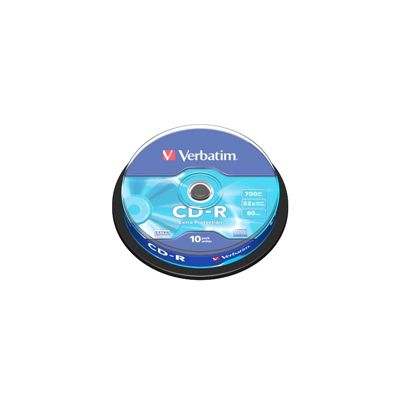 CD-R Verbatim Datalife 52X- Tarrina-10uds