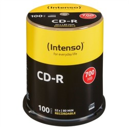 Tarrina cd - r virgenes intenso 700mb 80