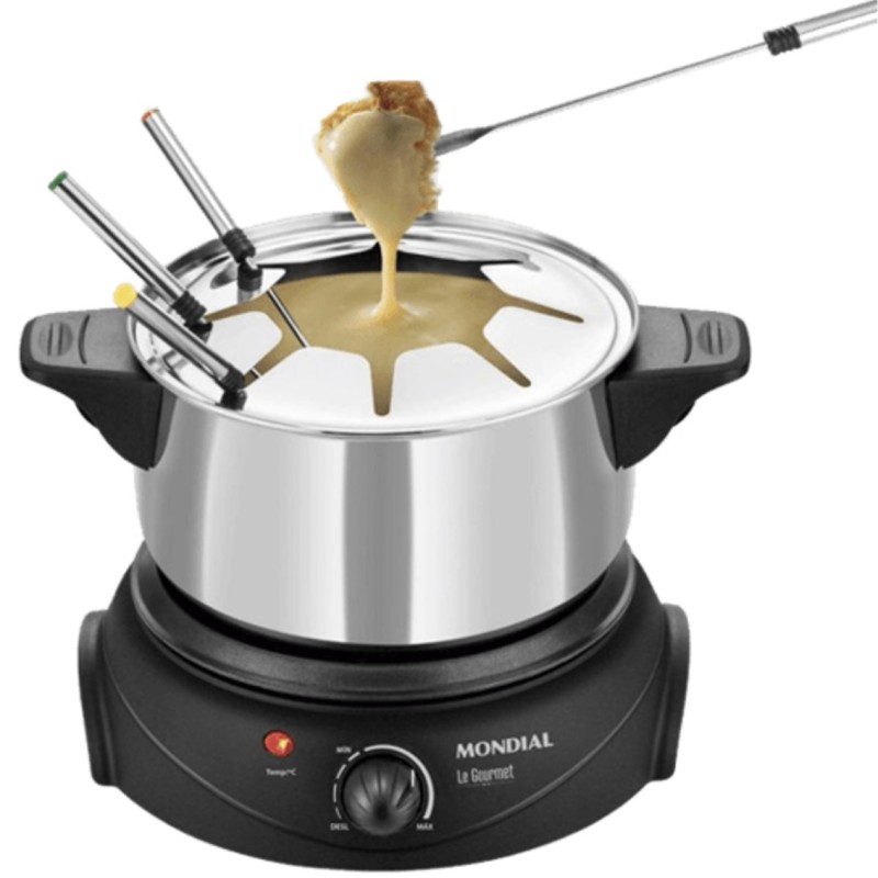 Fondue electrica mondial inox fd02 1500w