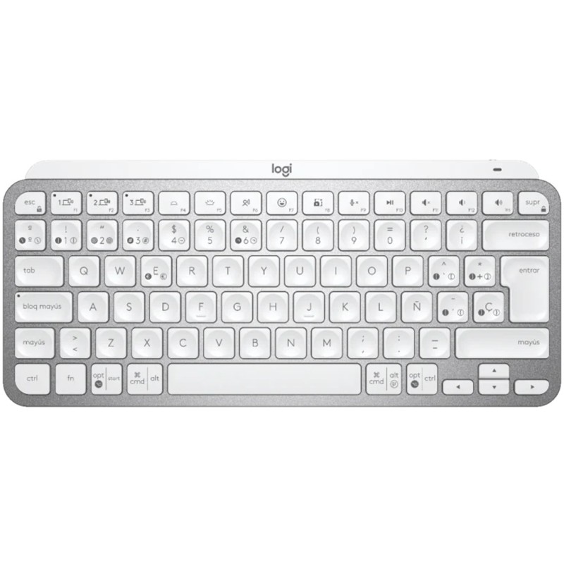 Teclado logitech mx keys gris palido