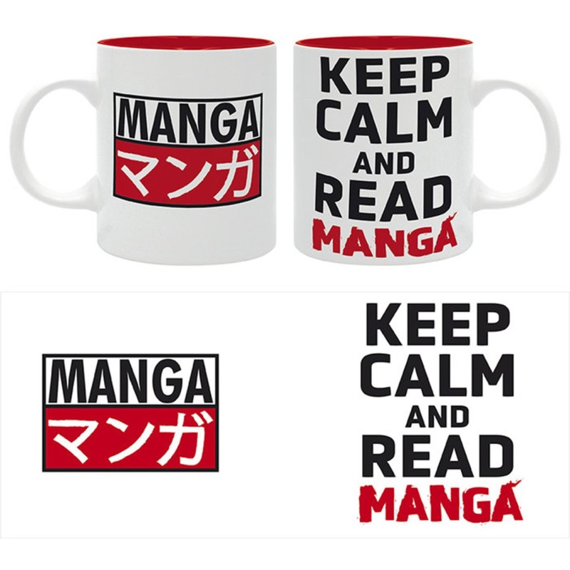 Taza keep calm and read manga