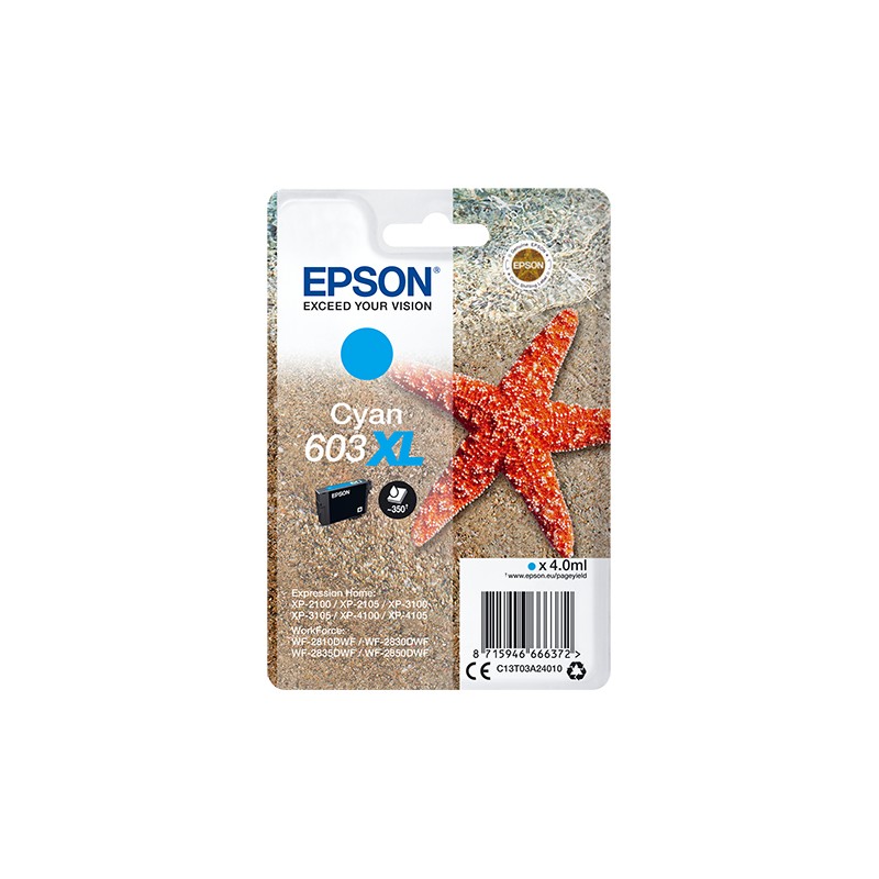 Cartucho tinta epson c13t03a24010 singlepack cian