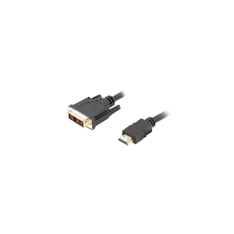 CABLE HDMI LANBERG MACHO-DVI-D 18+1 MACHO SINGLE LINK 0-5M NEGRO