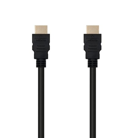 Cable HDMI 2-0 4K Nanocable 10-15-3601- HDMI Macho - HDMI Macho- 1m- Certificado- Negro