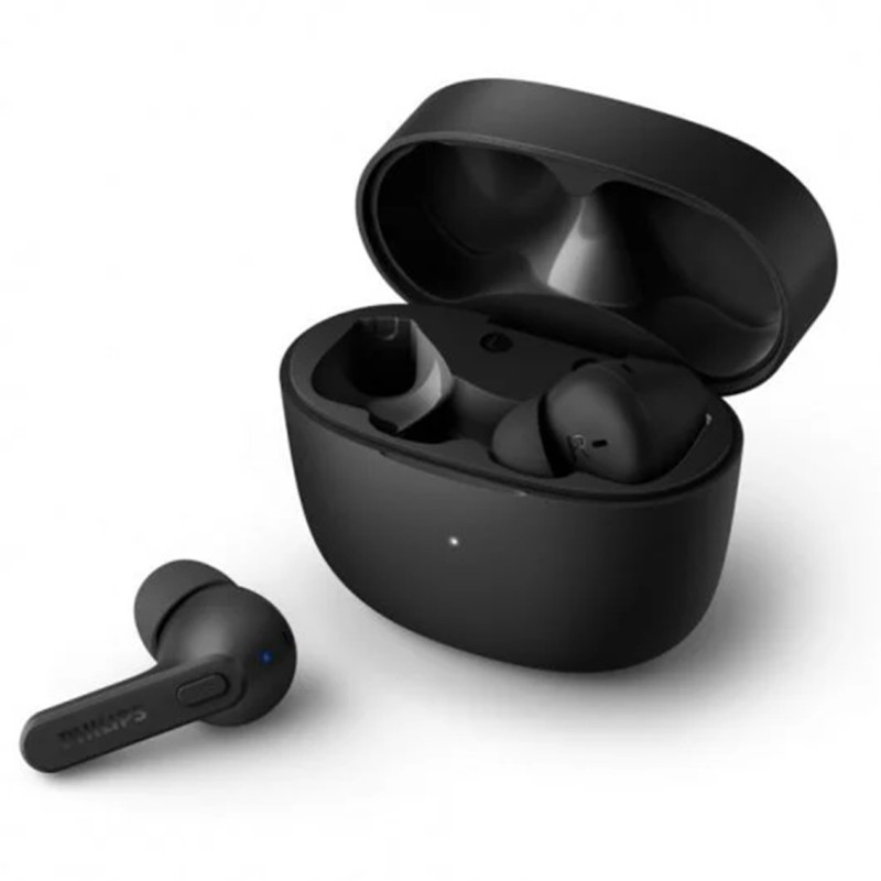 Auriculares Bluetooth Philips TAT2206 con estuche de carga- Autonomía 6h- Negros