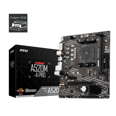 Placa base msi am4 a520m - a pro