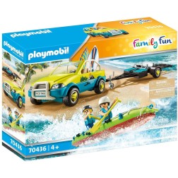 Playmobil coche playa con canoa