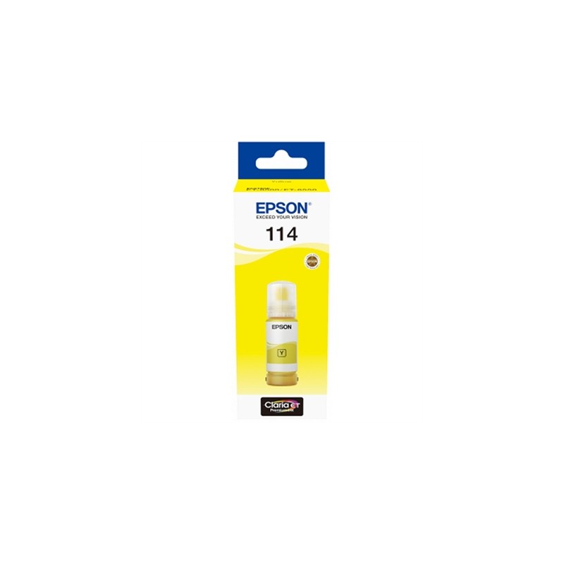 Botella tinta epson ecotank 114 amarillo