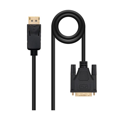 Cable Conversor Nanocable 10-15-4501- Displayport Macho - DVI Macho- 1m- Negro