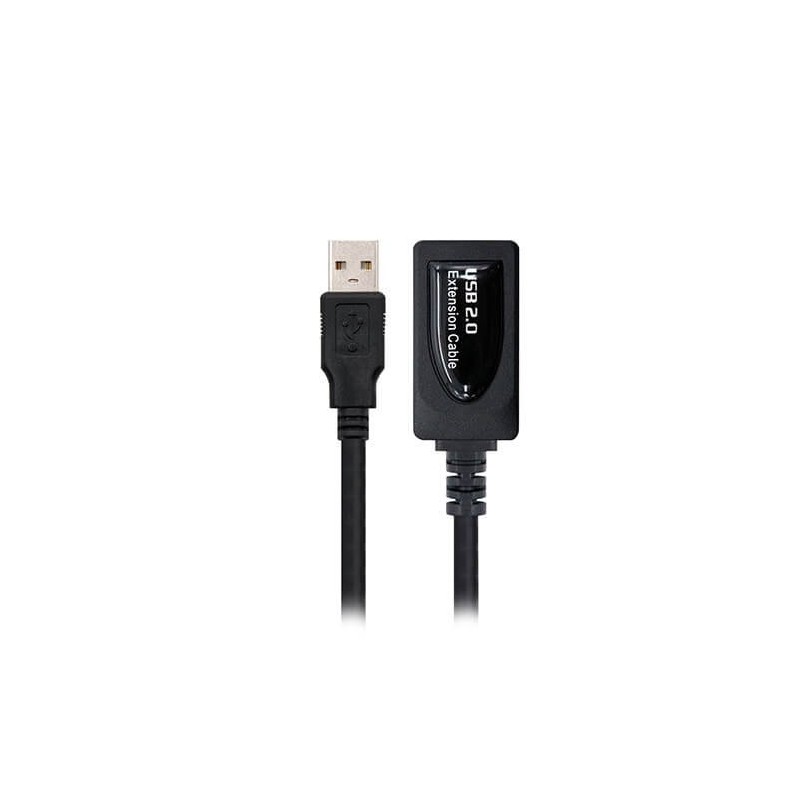 Cable Alargador USB 2-0 Nanocable 10-01-0211- USB Macho - USB Hembra- 5m- Negro