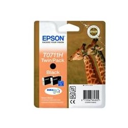 Pack 2 tintas epson c13t07114h10 negro