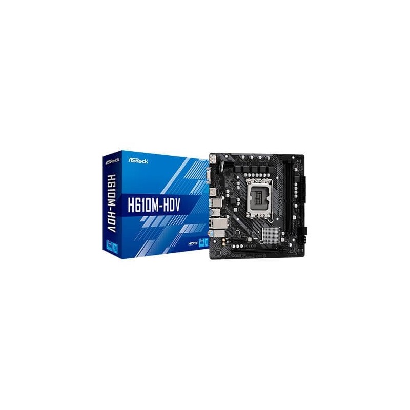 Placa base asrock 1700 h610m - hdv ddr4