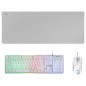 Pack Gaming Mars Gaming MCPX- Teclado H-MECH + Ratón Óptico + Alfombrilla- Blanco