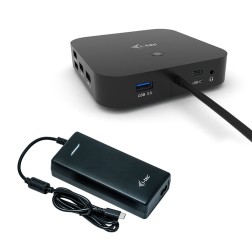 Docking station con adaptador corriente universal