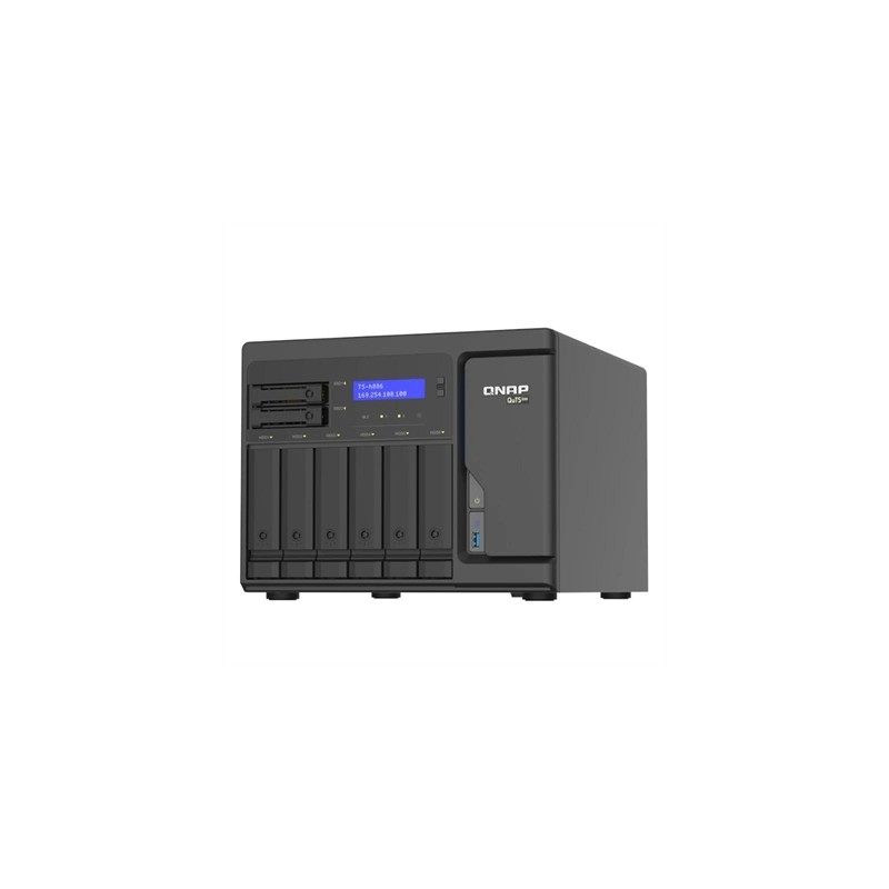 Servidor nas qnap ts - h886 - d1602 - 8g nas 4+2 - bay