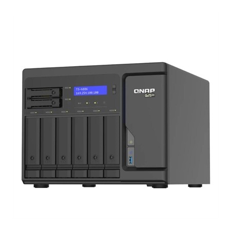 Servidor nas qnap ts - h886 - d1602 - 8g nas 4+2 - bay