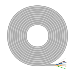 Bobina de Cable RJ45 UTP AWG23 CCA (Aleación) Aisens A135-0660 Cat-6- 100m- Gris