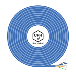 Bobina de Cable RJ45 UTP AWG24 LSZH CPR Dca Aisens A135-0662 Cat-6- 100m- Azul