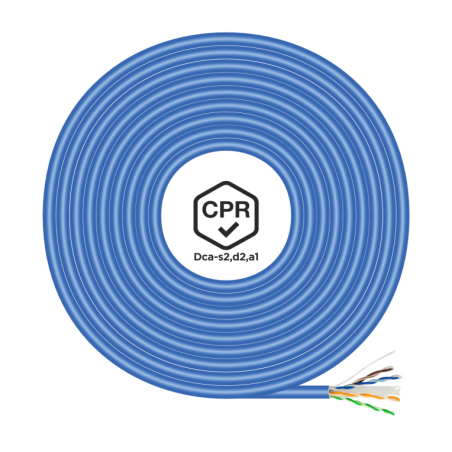 BOBINA CABLE RED AISENS RJ45 LSZH CPR Dca CAT-6 UTP 100M AZUL