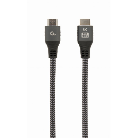 CABLE TRENZADO HDMI 2-1 8K 60HZ GEMBIRD SELECT PLUS SERIES CON ETHERNET 3M NEGRO