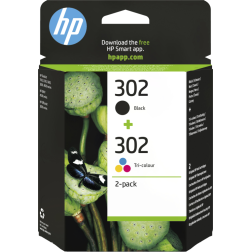 TINTA HP 302 PACK AHORRO NEGRO,TRI-COLOR X 2