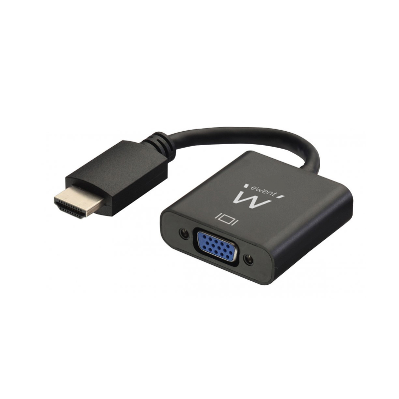 CABLE CONVERTIDOR EWENT HDMI MACHO - VGA HEMBRA CON AUDIO 0,15 METROS