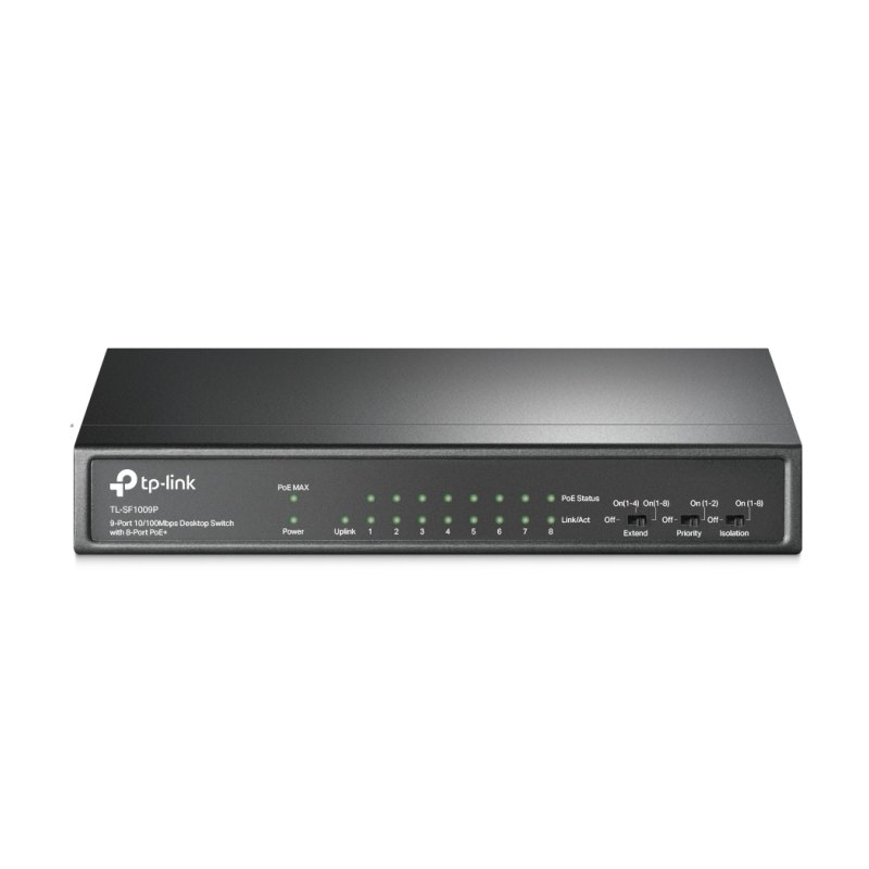 SWITCH TP-LINK 9-PORT 10-100 MBPS DESKTOP SWITCH WITH 8-PORT POE+